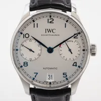 IWC ポルトギーゼ オートマティック IW500705 SS×革 AT シルバー文字盤