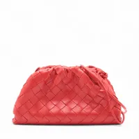 ボッテガヴェネタ　イントレチャート　ボストンバッグ　レザー　レッド BOTTEGA VENETA ボッテガヴェネタ ラージ ガルダバッグ イントレ