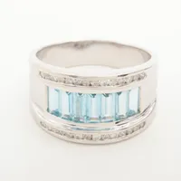 ノンブランド ブルートパーズ ダイヤ 750