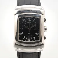 ダミアーニ エゴ SS×革 QZ 黒文字盤