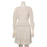 シャネル 素材不明 セットアップ アイボリー