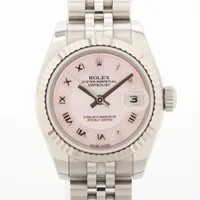 ロレックス デイトジャスト 179174NRD SS×WG AT ピンクシェル文字盤