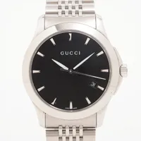 グッチ Gタイムレス 126.4 SS QZ 黒文字盤 Ｂランク