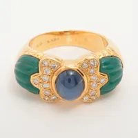 ノンブランド サファイア 色石 ダイヤ K18