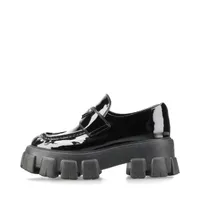 プラダ モノリス パテントレザー ローファー ブラック Bランクの買取