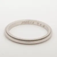 ティファニー ミルグレインバンド Pt950