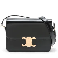 最終お値下げ！7月31日まで　CELINE トリオンフ　ブラックレザーウォレット バイフォールドウォレット / トリオンフ エンボス加工カーフ