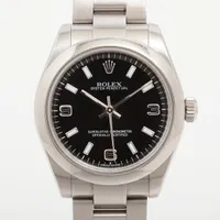 ロレックス オイスターパーペチュアル 177200 SS AT 黒文字盤