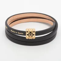 ロエベ　ベルト　アナグラム　レザー　ブラック　ブラウン　95/38 ロエベベルトアナグラムレザーブラックブラウン95/38