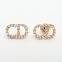 美品 Dior ピアス クレール ディー リュヌ CDロゴ ラインストーン 片耳 美品 Dior ピアス クレール ディー リュヌ CDロゴ ライン