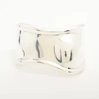 希少◇ティファニー ルテニウム エルサペレッティ ボーンカフ バングル 左手 ティファニー エルサペレッティ ボーンカフ ルテニウム バングル