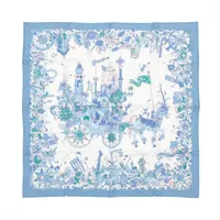 美品　エルメス　カレ90　カンテサンス　QUINTESSENCE　シルクスカーフ エルメス カレ90 QUINTESSENCE 宇宙 シルク スカーフ ブラック