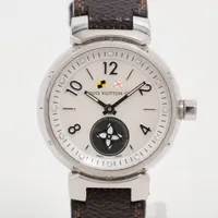 ルイ・ヴィトン タンブール ラブリーカップ Q12M0 SS×革 QZ シェル文字盤