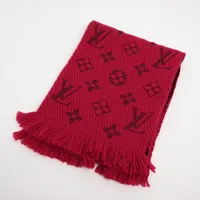 ルイヴィトン エシャルプロゴマニア マフラー シルク ウール 赤M72432 LOUIS VUITTON ルイヴィトン Louis Vuitton LV マフラー・ロゴ