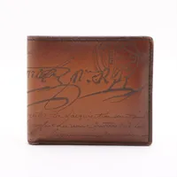 ベルルッティ カリグラフィ レザー コインケース ブラウン A