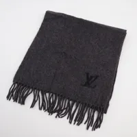 ルイ・ヴィトン シルクスカーフ ブラック LVクラフティ スカーフ ブラック シルバー ゴールド ストール