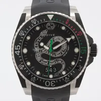 グッチ ダイブ 136.3 SS×ラバー QZ 黒文字盤 ABランクの買取実績価格