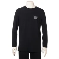アレキサンダーワン コットン ロングTシャツ ブラック