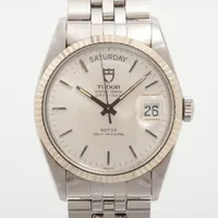 チュードル プリンス デイトデイ 94614 SS×WG AT シルバー文字盤