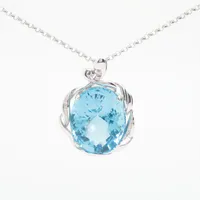 ノンブランド ブルートパーズ ダイヤ K18WG