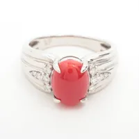 ノンブランド 珊瑚 ダイヤ Pt950