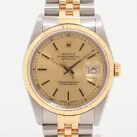 ロレックス デイトジャスト 16233 SS×YG AT シャンパン文字盤