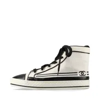 シャネル ココマーク キャンバス スニーカー ホワイト