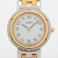 エルメス クリッパー SS×GP QZ 白文字盤