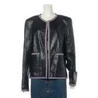 シャネル 素材不明 ジャケット ブラック