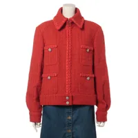 シャネル グリポア ウール ジャケット カールラガーフェルド期 19AW レッド