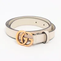 GUCCI レザーベルト GC マーモントぐっち GG Marmont belt in black leather | GUCCI® US