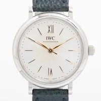 IWC ポートフィノ IW357411 SS×革 AT シルバー文字盤