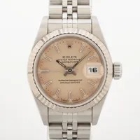 ロレックス レディ デイトジャスト 69174 SS×WG AT シルバー文字盤