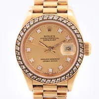ロレックス デイトジャスト 69138G YG AT シャンパン文字盤
