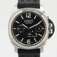 パネライ ルミノール パワーリザーブ PAM00090 SS×ラバー AT 黒文字盤