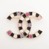 シャネル ココマーク GP×カラーストーン ピアス シャネル ココマーク GP×カラーストーン ピアス(両耳用) E11V