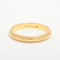 ティファニー ミルグレインバンド 750(YG)