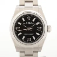 ロレックス オイスターパーペチュアル26 176200 SS AT 黒文字盤