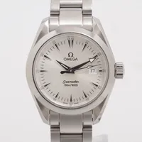 オメガ シーマスターアクアテラ SS QZ シルバー文字盤