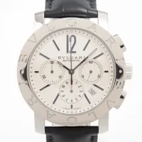 ブルガリ ブルガリブルガリ BB42SLCH SS×革 AT シルバー文字盤