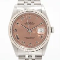 ロレックス デイトジャスト36 16234 SS×WG AT ピンク文字盤