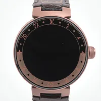 ヴィトン タンブールホライゾン QA052 SS×革 QZ デジタル文字盤