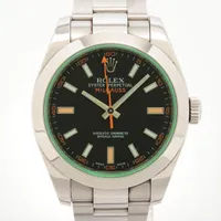 ロレックス ミルガウス 116400GV SS AT 黒文字盤