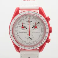 オメガ スピードマスター ミッショントゥ マーズ SO33R100 CE×ナイロン QZ 白文字盤