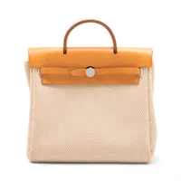 エルメス エールバッグアドPM トワルGM ブラウン シルバー金具