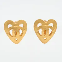 ◆シャネル ココマーク ピアス(両耳用) GP ゴールド ハート シャネル ココマーク ハート GP ピアス(両耳用) A22P ゴールド