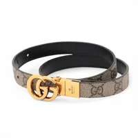GUCCI レザーベルト GC マーモントぐっち GUCCI グッチ GGマーモント ワイド ベルト ダブルG レザーベルト