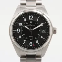 ハミルトン カーキ GMT エアレース H776650 SS×ラバー AT 黒文字