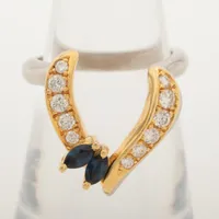 アクアスキュータム サファイア ダイヤ 750(YG)×Pt900