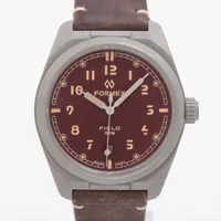 フォーメックス フィールド SS×革 AT 赤文字盤